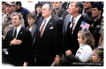 President Bush and Crowd Standing at Attention by Courtesy of the Naval Air Station Fort Lauderdale Museum