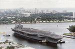 USS George Washington (CVN 73) Comong into Port Everglades, FL by Courtesy of the Naval Air Station Fort Lauderdale Museum
