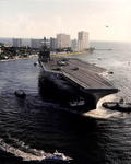 USS Harry S. Truman (CVN-75)_Making the Turn Into Port Everglades_FL by Courtesy of the Naval Air Station Fort Lauderdale Museum