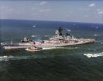 USS Iowa (BB-61) in Port Everglades, FL by Courtesy of the Naval Air Station Fort Lauderdale Museum