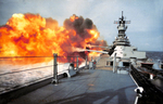 USS Iowa (BB-61) Firing Guns by Courtesy of the Naval Air Station Fort Lauderdale Museum