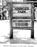 Nininger Park Sign by Courtesy of the Naval Air Station Fort Lauderdale Museum