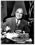 President Truman with Birthday Cake by Courtesy of the Naval Air Station Fort Lauderdale Museum
