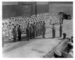 Captain Garnus getting a Medal_Captain of USS Asheville PF-1_US Navy Section Base_Port Everglades_FL by Courtesy of the Naval Air Station Fort Lauderdale Museum