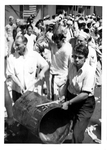 Banging a Garbage Can in Celebration of the End of the War by Courtesy of the Naval Air Station Fort Lauderdale Museum