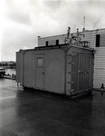 Exterior of the Scripps Institute mobile laboratory at the Nova University Oceanographic Center, circa 1970