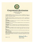 Congressional Wilson Proclamation by United States House of Representatives