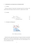 Experiment 2.09: Reflection and Refraction